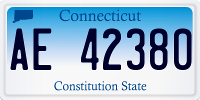 CT license plate AE42380