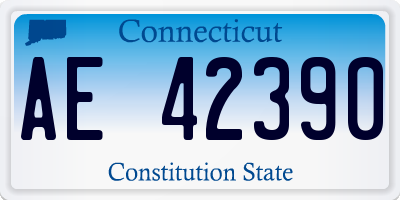 CT license plate AE42390