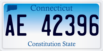 CT license plate AE42396