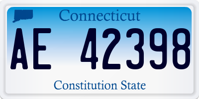 CT license plate AE42398
