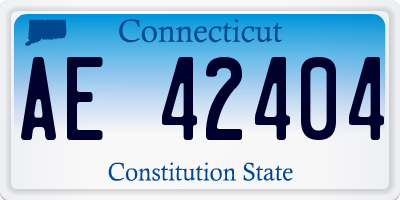 CT license plate AE42404