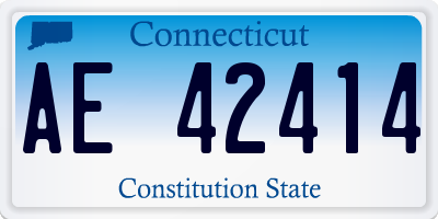 CT license plate AE42414