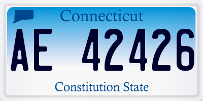 CT license plate AE42426