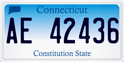 CT license plate AE42436