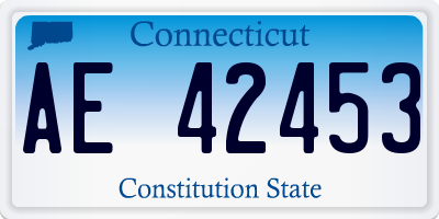 CT license plate AE42453