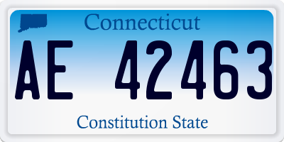 CT license plate AE42463