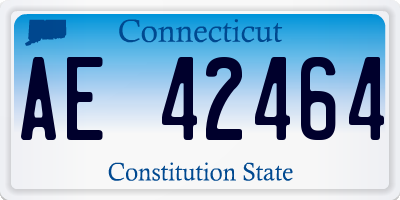 CT license plate AE42464