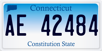 CT license plate AE42484