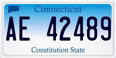 CT license plate AE42489