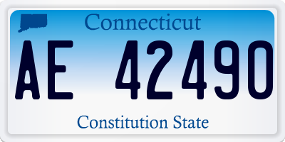 CT license plate AE42490