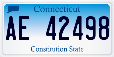 CT license plate AE42498