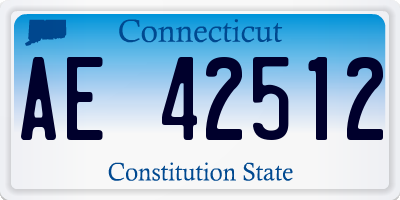 CT license plate AE42512
