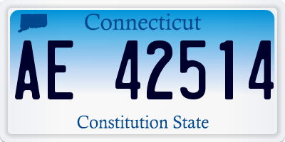 CT license plate AE42514