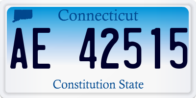 CT license plate AE42515