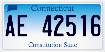 CT license plate AE42516