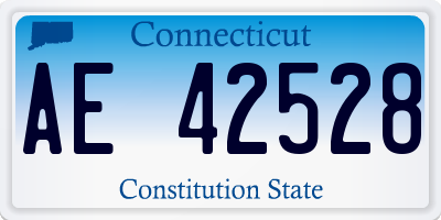 CT license plate AE42528
