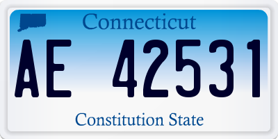 CT license plate AE42531