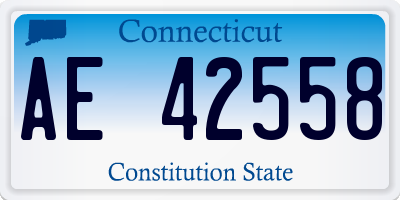 CT license plate AE42558