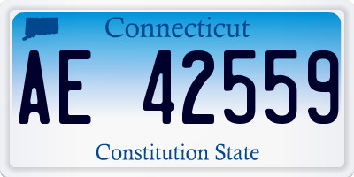 CT license plate AE42559
