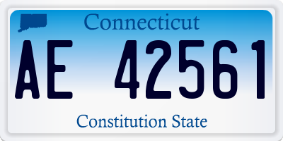 CT license plate AE42561