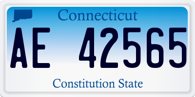 CT license plate AE42565
