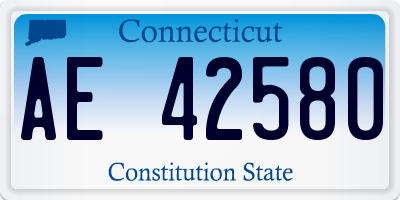 CT license plate AE42580