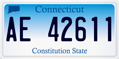 CT license plate AE42611