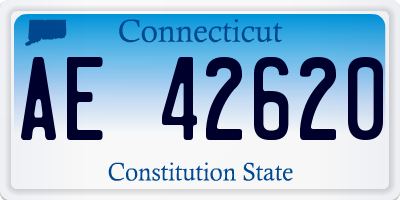 CT license plate AE42620