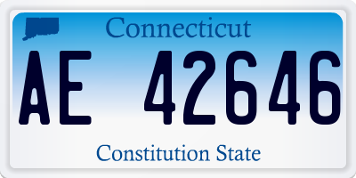 CT license plate AE42646
