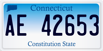 CT license plate AE42653