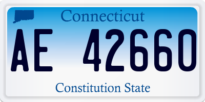 CT license plate AE42660