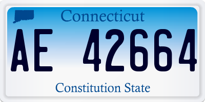 CT license plate AE42664
