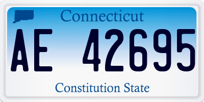 CT license plate AE42695