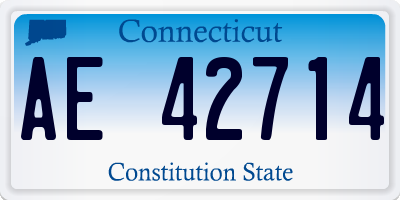 CT license plate AE42714