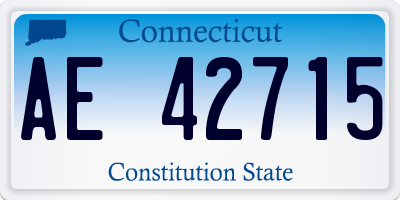 CT license plate AE42715