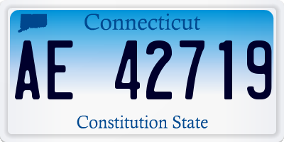 CT license plate AE42719