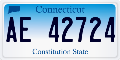 CT license plate AE42724