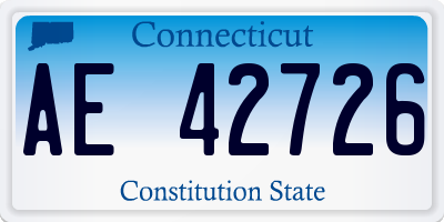 CT license plate AE42726