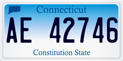 CT license plate AE42746