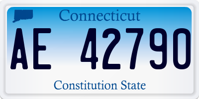 CT license plate AE42790