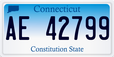 CT license plate AE42799