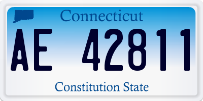 CT license plate AE42811