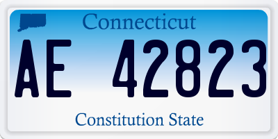 CT license plate AE42823