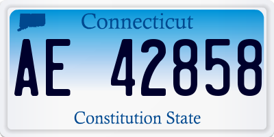 CT license plate AE42858