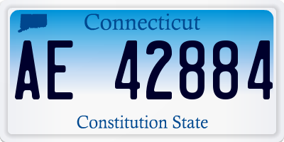 CT license plate AE42884
