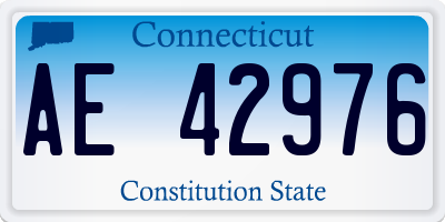 CT license plate AE42976