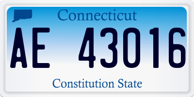 CT license plate AE43016