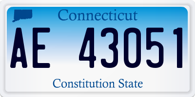 CT license plate AE43051