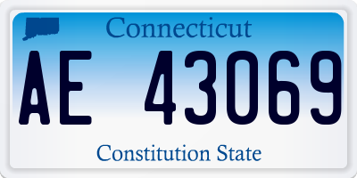 CT license plate AE43069
