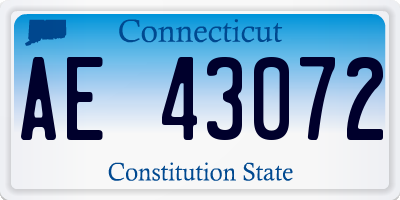 CT license plate AE43072